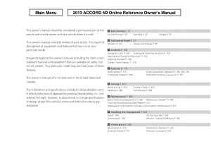 2013 Honda Accord Owners Manual